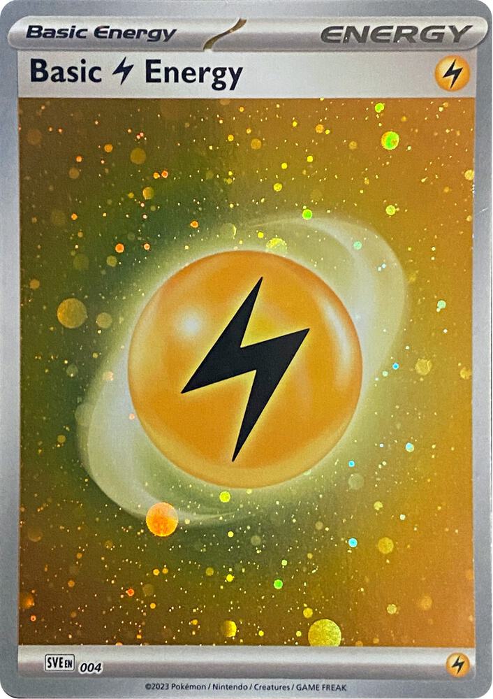 Basic Lightning Energy (Cosmos Holo) 004 Pokémon TCG Close-up