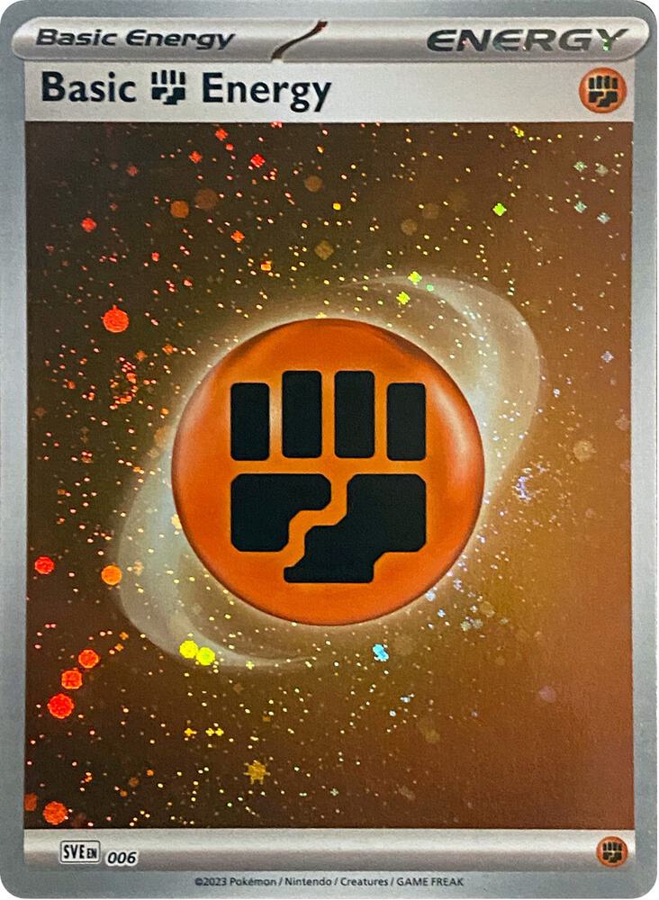 Basic Fighting Energy Cosmos Holo 006 Pokémon TCG Close-up
