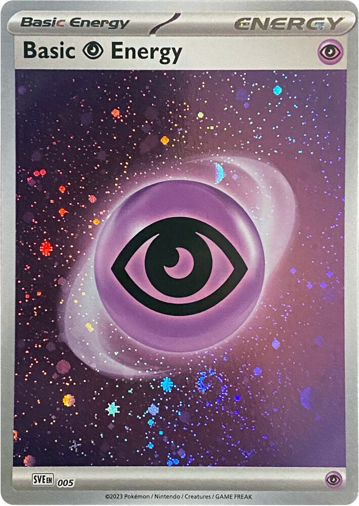 Basic Psychic Energy (Cosmos Holo) 005 Pokémon TCG Close-up