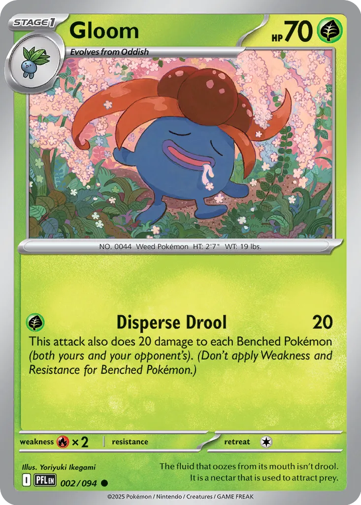 shiny gloom pokemon card (Phantasmal Flames 002/094) – Quest hobby box Mint / near mint Pokemon TCG - SM10 Color:Radiant Noxious