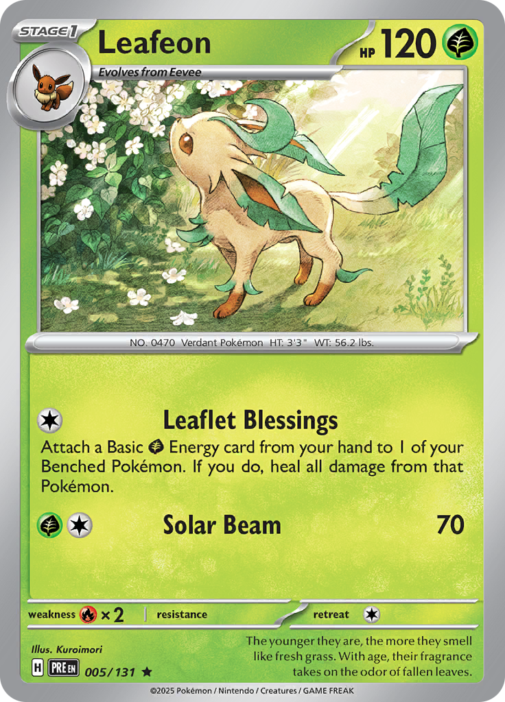 pokemon card leaf Leafeon 005/131 – Shiny Quest Card