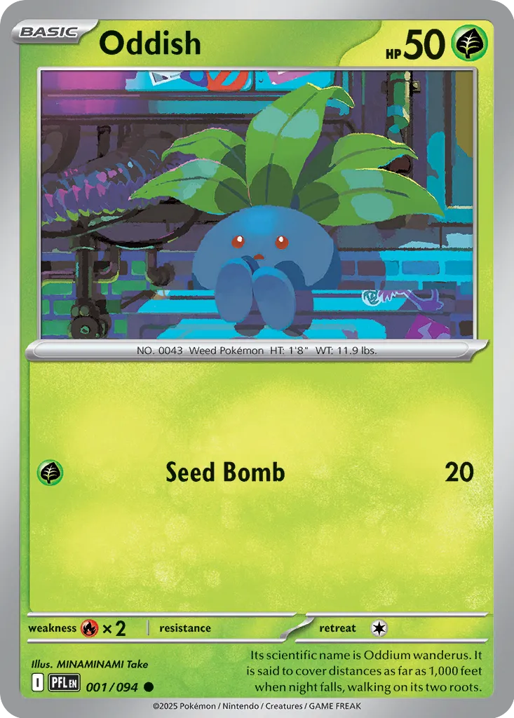 shiny oddish pokemon card Oddish (Phantasmal Flames 001/094) – Shiny Quest Card
