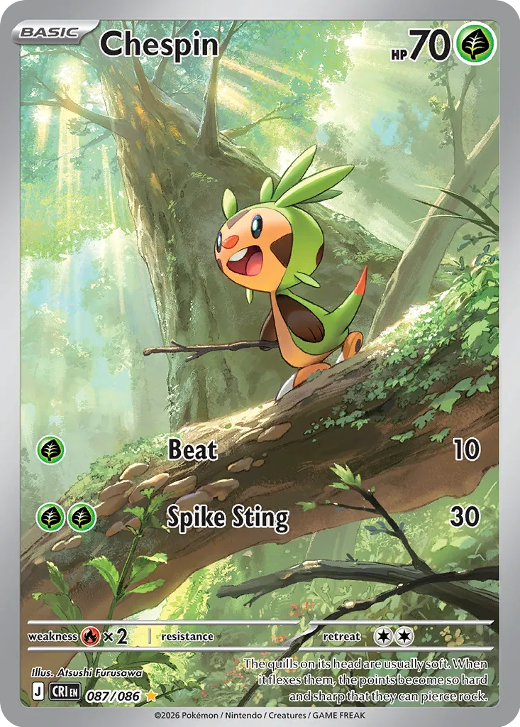 Chespin 087/086 Illustration Rare