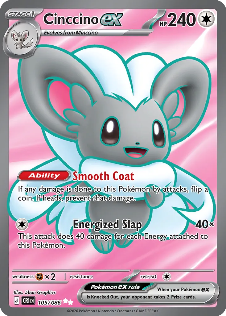 Cinccino ex 105/086 Ultra Rare