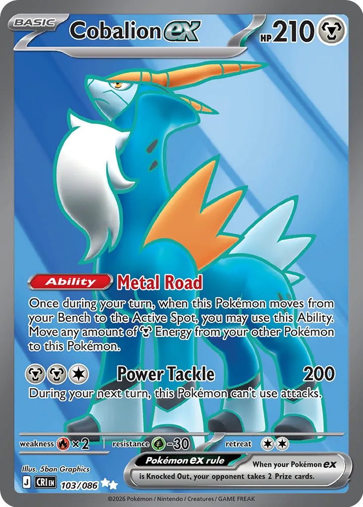 Cobalion ex 103/086 Ultra Rare