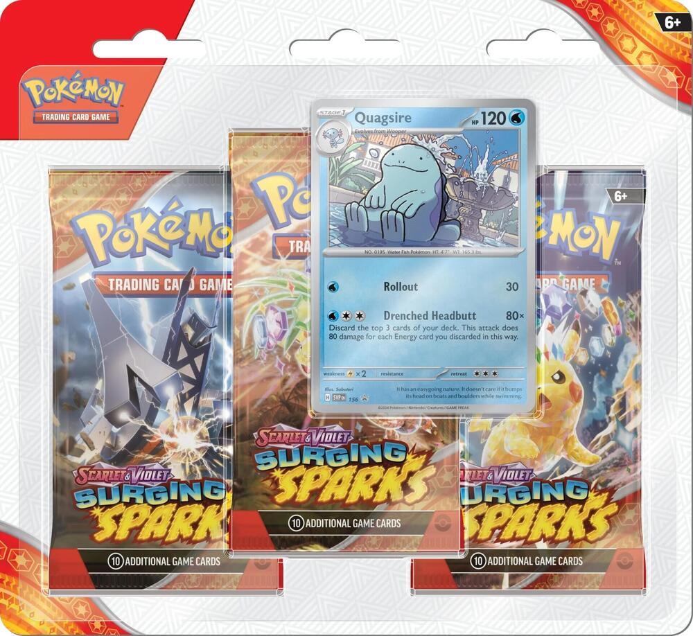 Pokémon Scarlet & Violet : Surging Sparks English 3-pack Blister