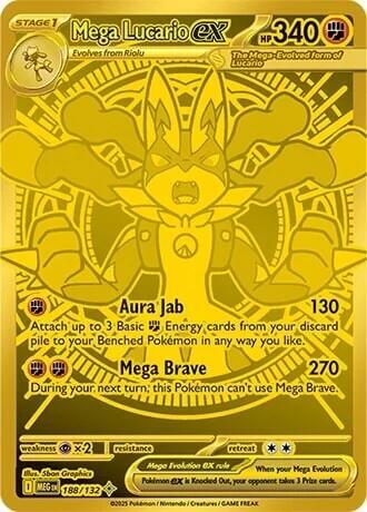 Mega Lucario ex 188/132 Mega Hyper Rare