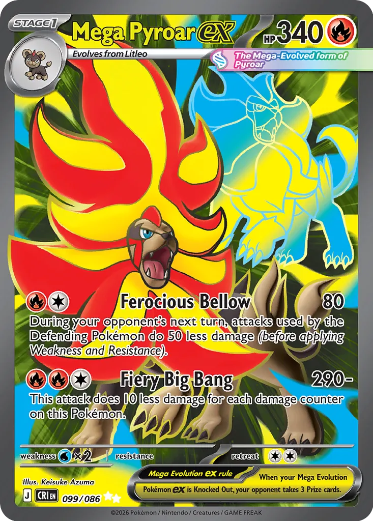 Mega Pyroar ex 099/086 Ultra Rare