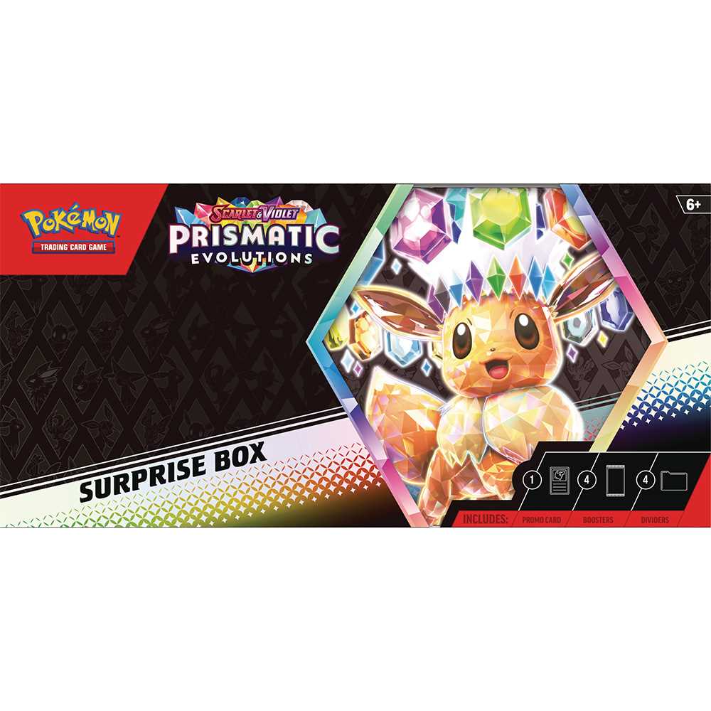 new pokemon card set prismatic Pokémon TCG: Prismatic Evolutions – Surprise Box Collection – Shiny Quest Card