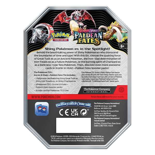 Pokémon TCG: Paldean Fates Tin