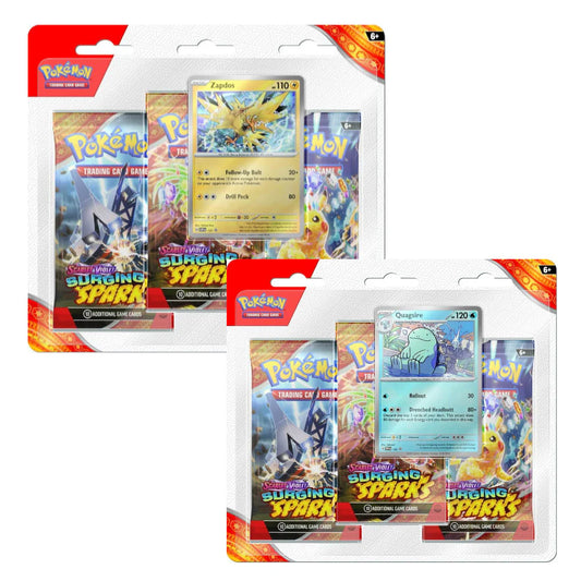 Pokémon Scarlet & Violet : Surging Sparks English 3-pack Blister