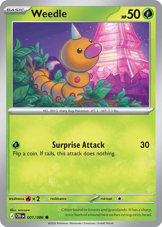Weedle 001/086 Common