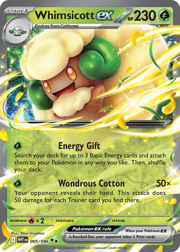 Whimsicott ex (White Flare 005/086)