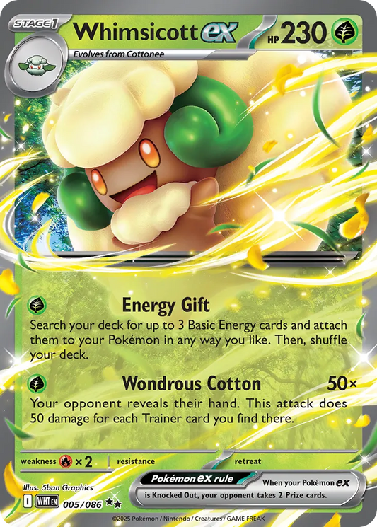 Whimsicott ex (White Flare 005/086)