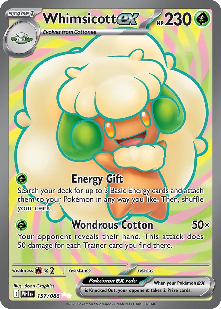 Whimsicott ex (White Flare 157/086)