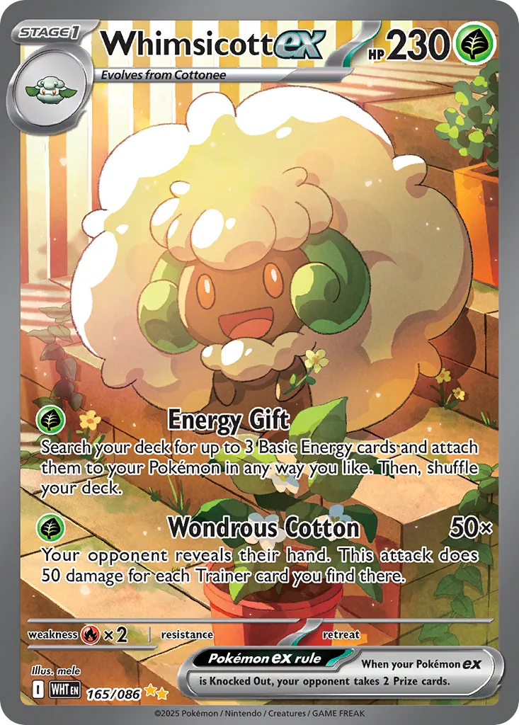 Whimsicott ex (White Flare 165/086)
