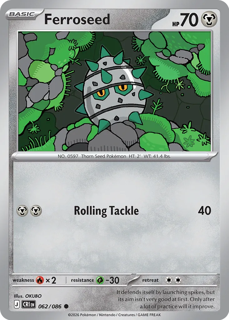 Ferroseed — 062/086 — Chaos Rising